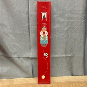 Vintage Wooden Knitting Needle Box, Sliding Lid.